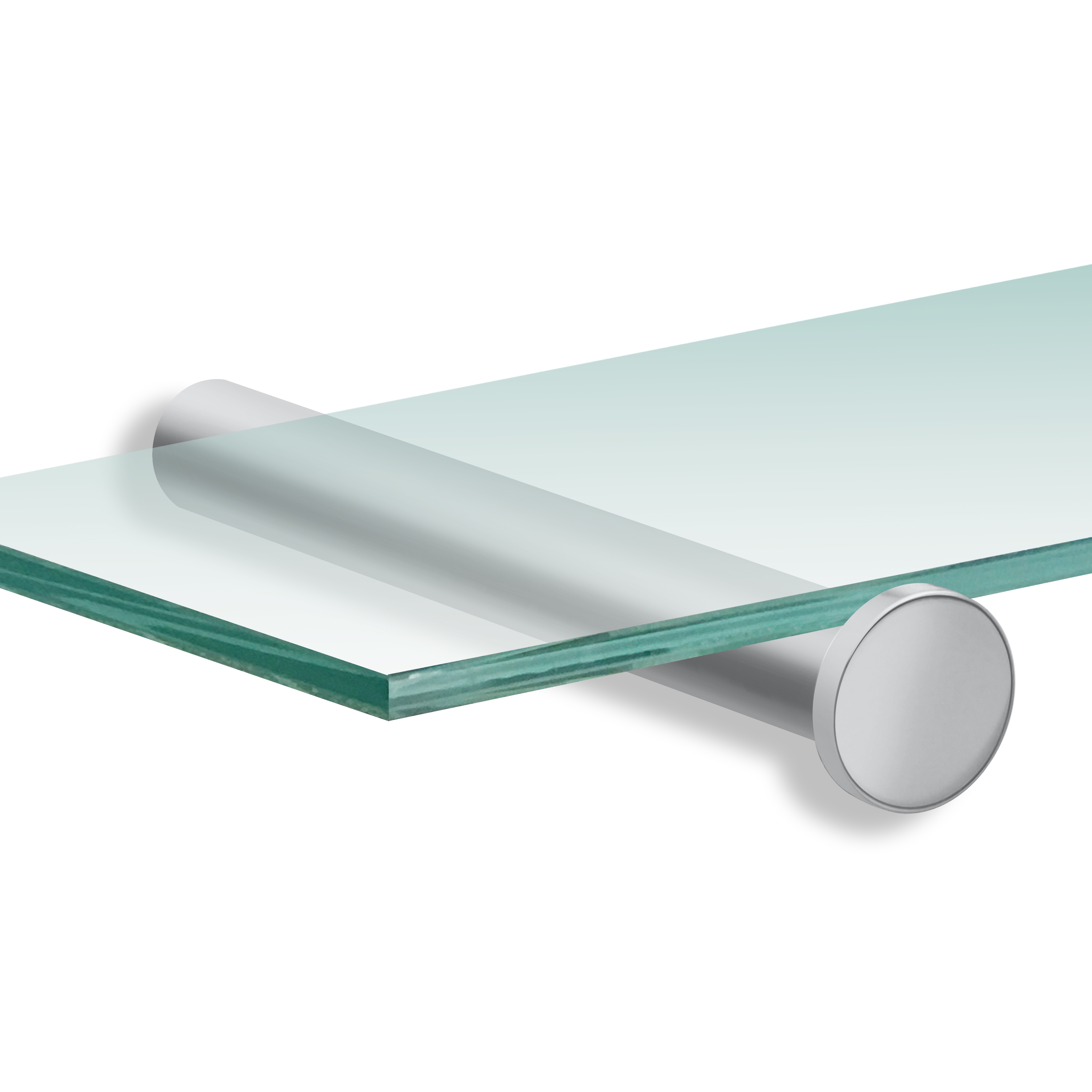 qles RHB0860 Regalhalter 120 mm (2 Stck.), für Merten System-M, beleuchtet/LED/warmweiß (3000k), Aluminium, edelmatt, IP44