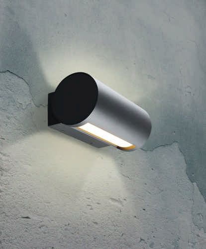 Heitronic 500739 Wandleuchte Timor, 13 W, 3000 K, IP65, Leuchteinheit schwenkbar,anthrazit