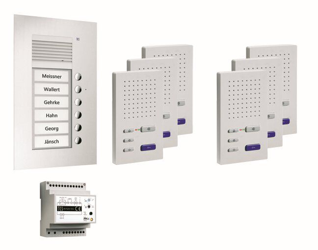 TCS PPUF06-EN/02 Sprechanlagen-Set Unterputz für 6 WE