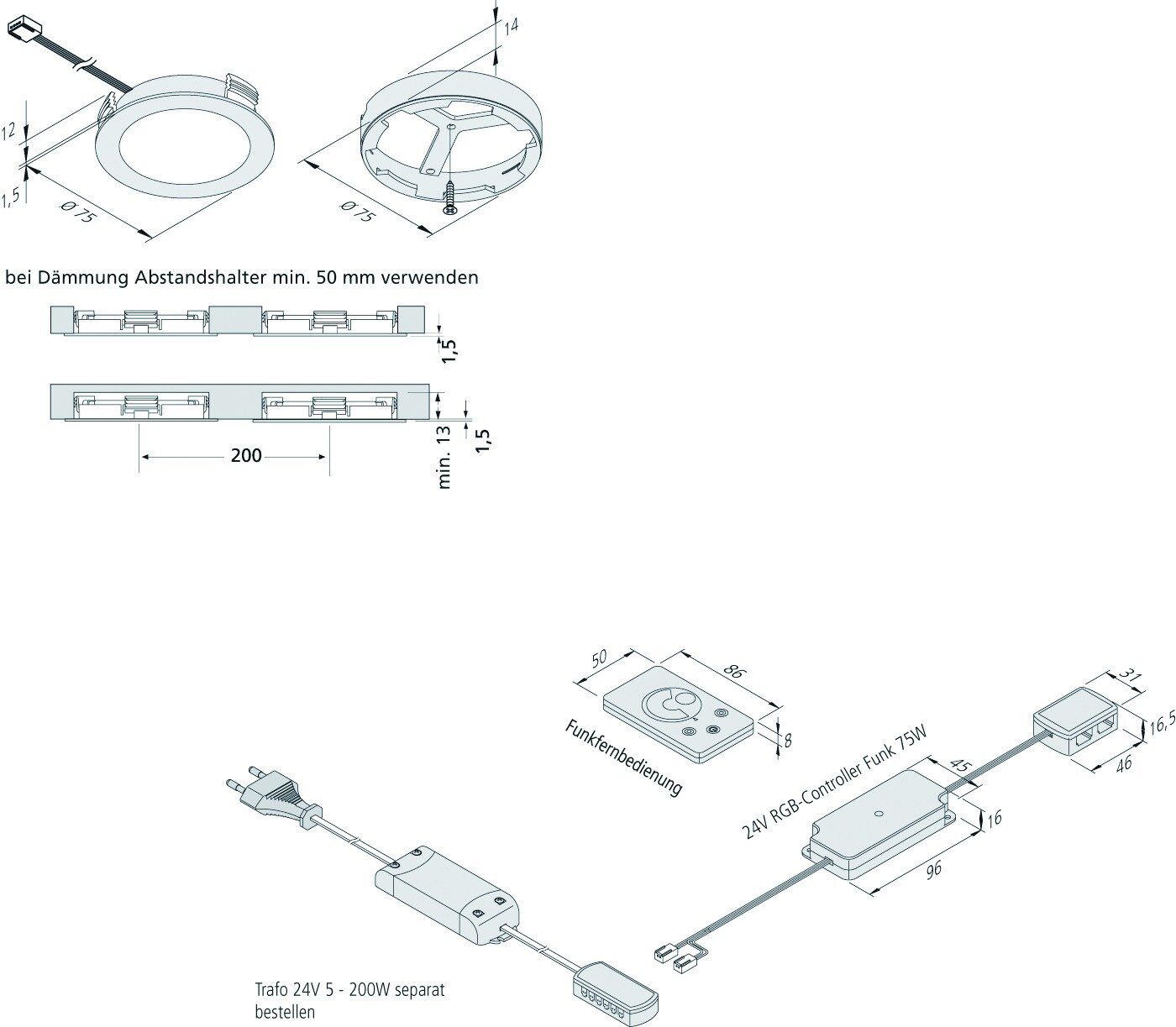 Hera 21508060705 LED-RGB 4-fach-Verteiler