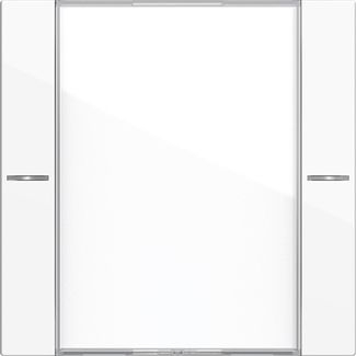 Gira 577103 Wippenset 1-fach Beschriftungsfeld Tastsensor 4.55, Klar/Reinweiß