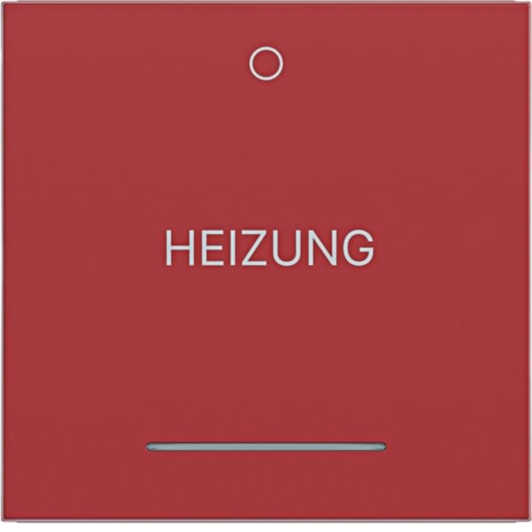 Hager WAW1035RG Wippe 1-fach mit Aufdruck "Heizung" und "0", Notschalter, klare Linse, A.x/C.x, rot glänzend