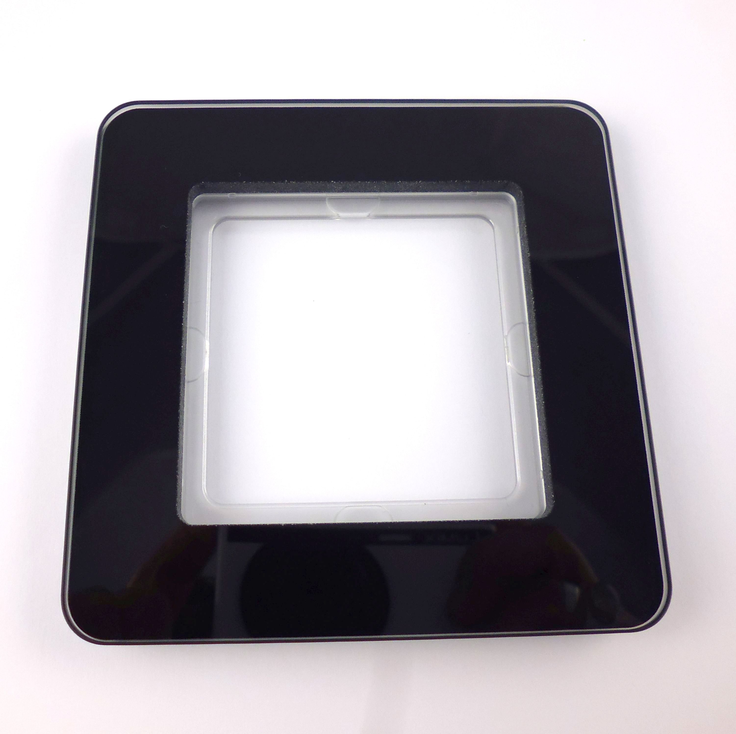 Berker 10116076 Rahmen 1-fach, Q.7, Glas schwarz
