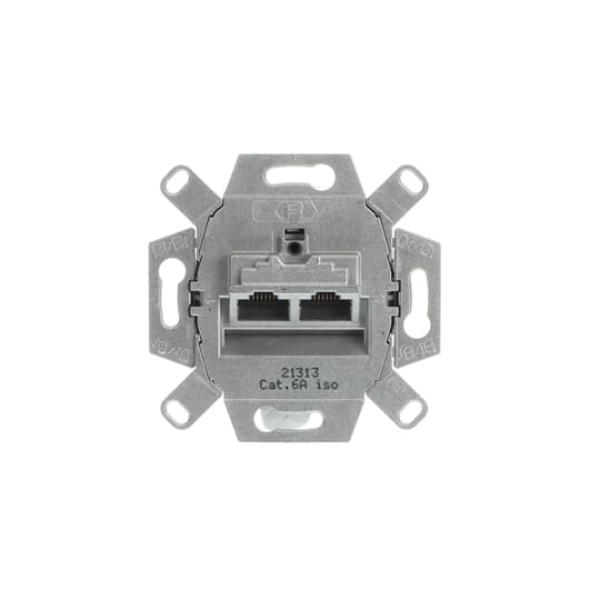 Busch-Jaeger 0218/12-101 UAE-Anschlussdose, RJ 45, Cat. 6A iso, 2-fach