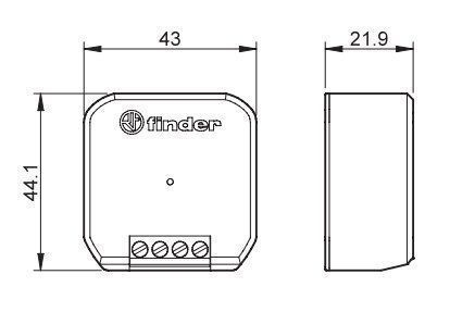 Finder 152182300200 Dimmer, elektronisch, kleine Bauart für UP-Dose oder Schalterdose, für dimmbare LED-Lampen bis 200 W