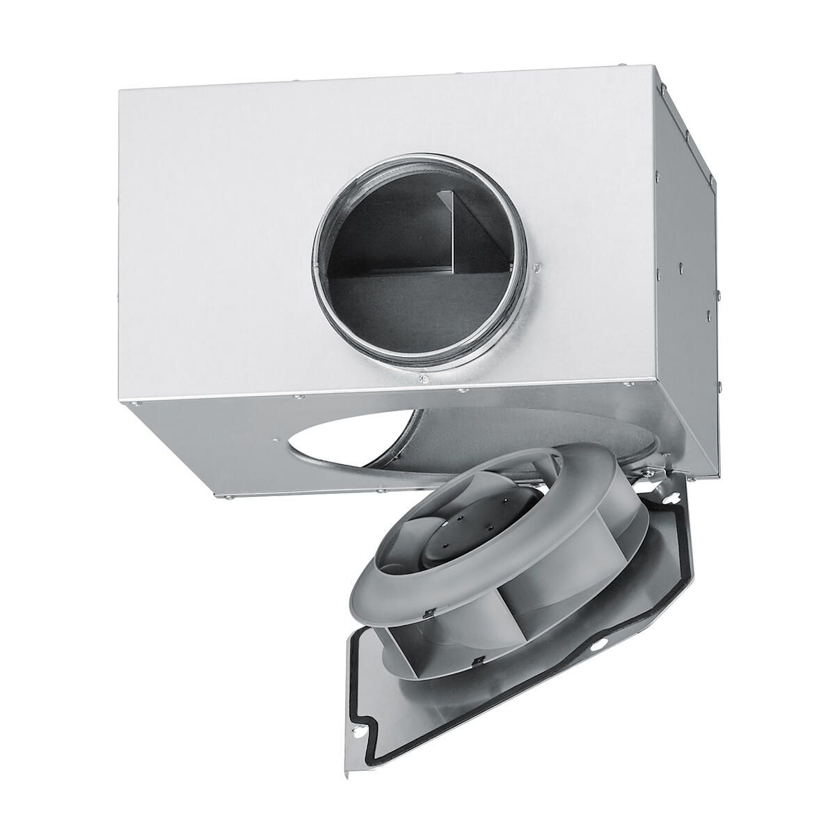 Helios 00016 SVS-EC-125 EC Radial-Rohrventilator schallgedämpft, Ø 125 mm, 1 PH, 200-240V, 50/60Hz regelbar, 590 m³/h