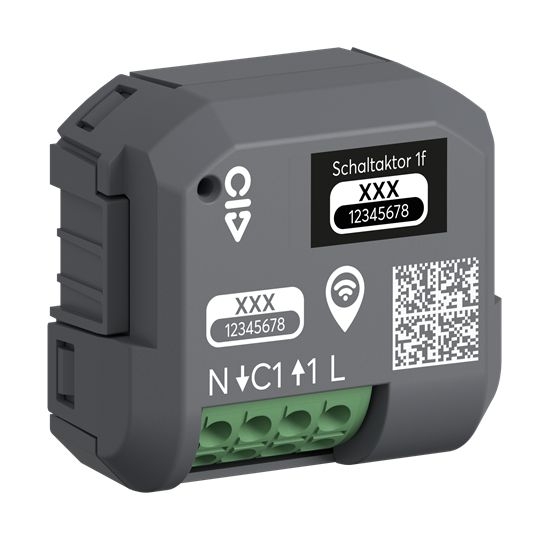 Busch-Jaeger 62811/10 U-WL Schaltaktor 1-fach (VE 10 Stück), Unterputz, wireless, grau, Busch-free@home®|Busch-flexTronics®