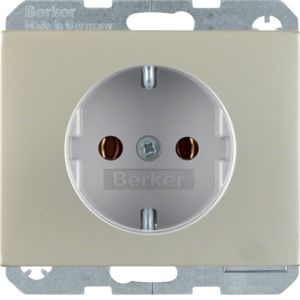 Berker 41157004 Schutzkontakt-Steckdose mit Schraub-Liftklemmen K.5 edelstahl Metall mattiert