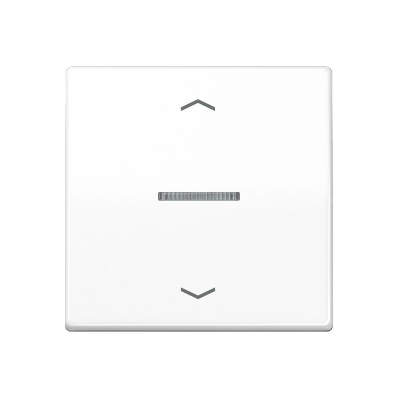Jung AS101KO5PWW Wippe mit Lichtleiter, mit Pfeilsymbolen für Taster 1-fach, Duroplast, F10, Serie AS, alpinweiß