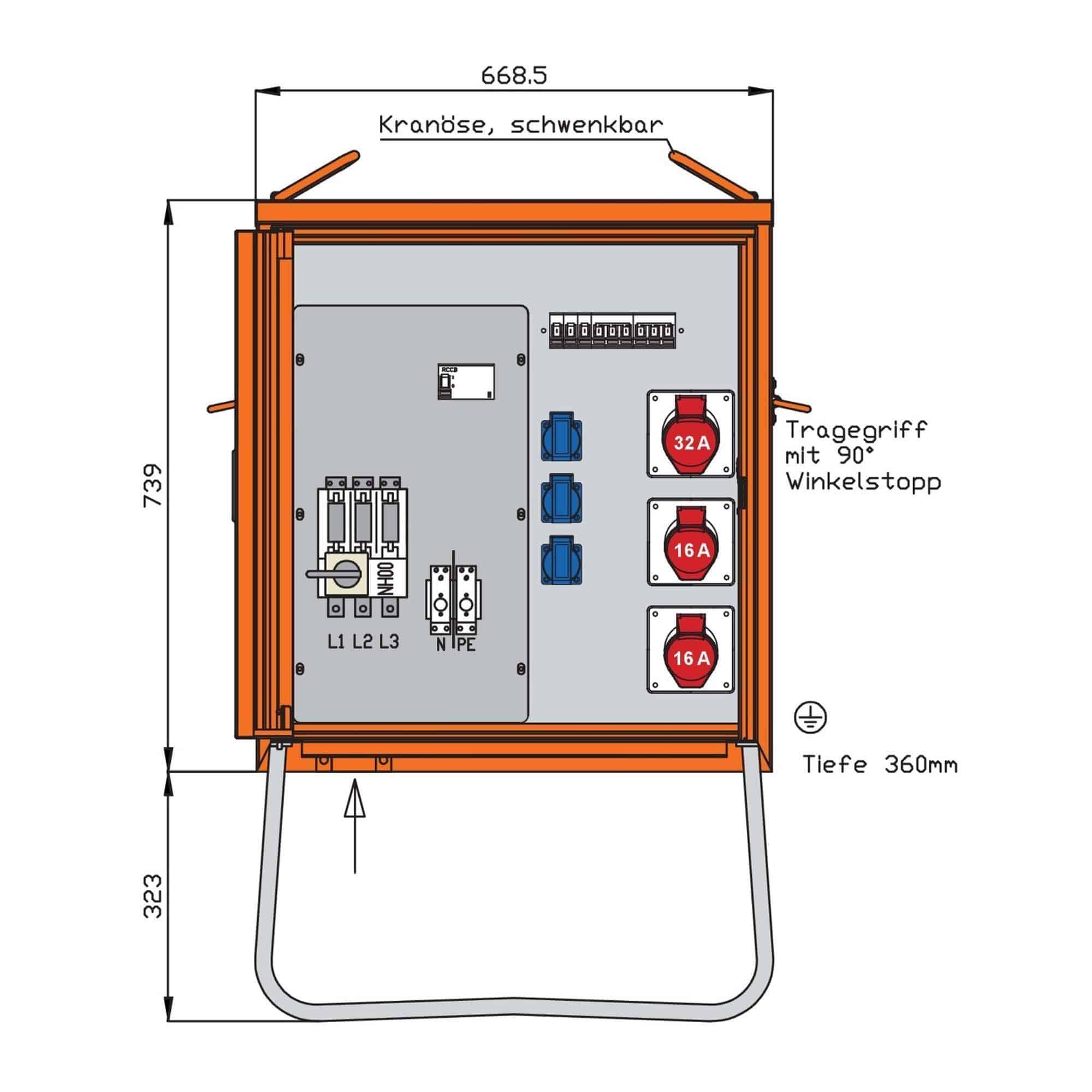 Walther Electric WV0270R1 Verteilerschrank 22kVA