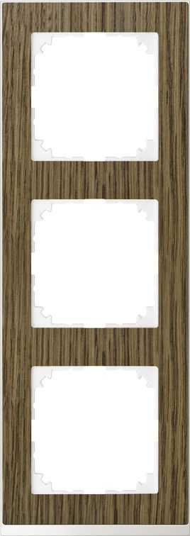 Merten MEG4030-3674 Rahmen 3-fach, M-Pure Decor, Eiche/aktivweiß