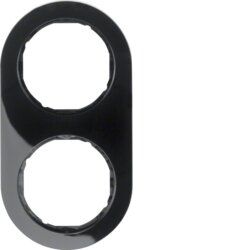 Berker 10122045 Rahmen 2-fach, Serie R.Classic, schwarz glänzend