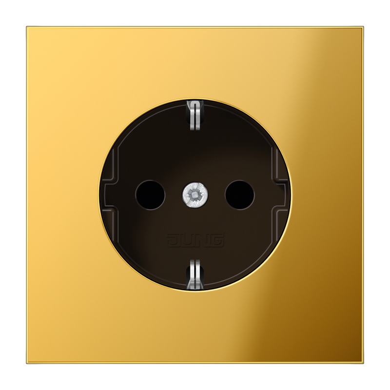 Jung GO1520 Schutzkontakt-Steckdose, 16 A 250 V ~, Metall goldfarben PVD-beschichtet, Serie LS, goldfarben