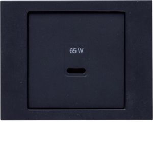 Berker 48607006 Zentralstück für USB Ladesteckdose Typ C, K.x, anthrazit matt lackiert