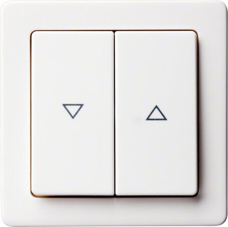 Berker 16256089 Wippe 2-fach mit Aufdruck Symbol Pfeil, Q.x, polarweiß samt