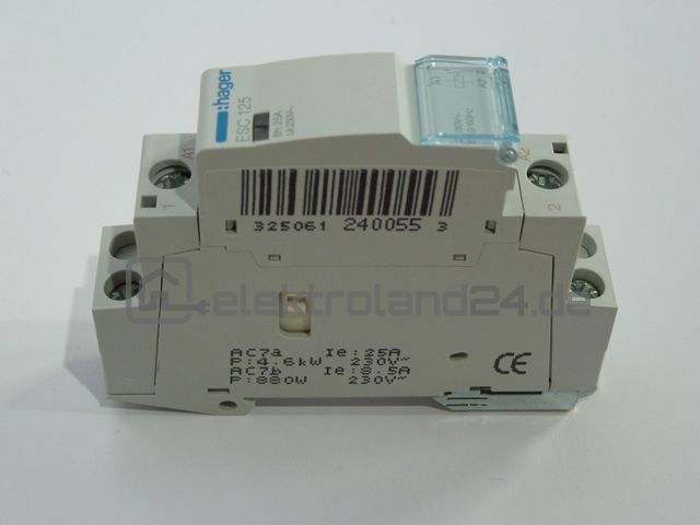 Hager ESC225 Schütz, 2-pol., 25A, 2 Schließer, 230V