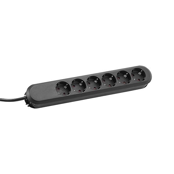Bachmann 381.147K Tischsteckdose SMART 6x CEE7/3 Strom 1,5m CEE7/7