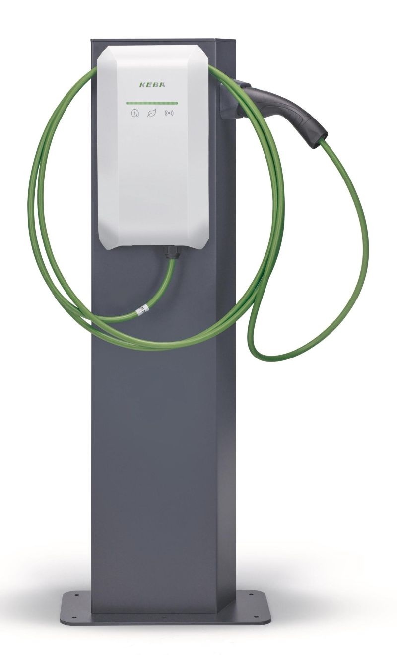 Keba 131771 KeContact P30/P40 Standsäule, Single, anthrazitgrau