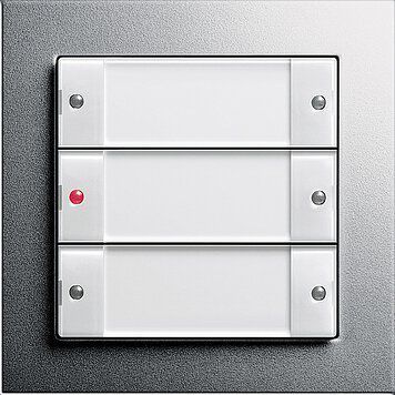 Gira 533300 eNet Funk Wandsender 3-fach, System 55, Inbetriebnahme-Wippen