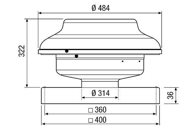Maico EHD 31 Radial-Dachventilator, 247W
