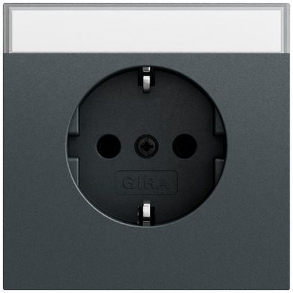 Gira 445773 Schutzkontakt-Steckdose mit Beschriftungsfeld, System 70, anthrazit (lackiert)