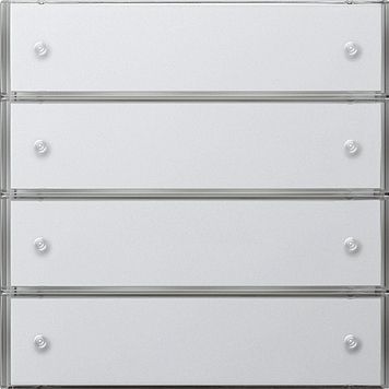 Gira 2034112 Tastsensensor 3 Komfort 4-fach für KNX, Flächenschalter, reinweiß glänzend