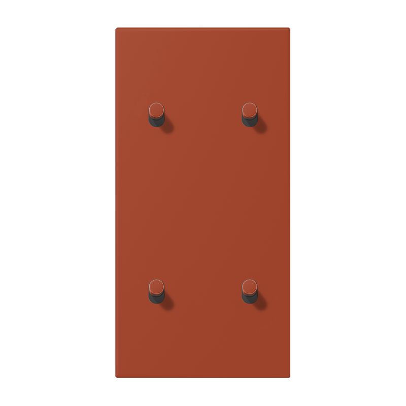 Jung LC12-25R0232 Abdeckung mit Kipphebel "Zylinder", 2 x 2 Kipphebel, senkrecht, l'ocre rouge