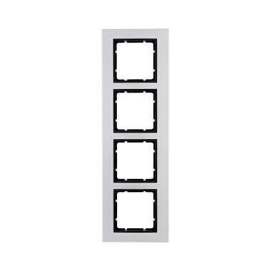 Berker 10146904 Rahmen 4-fach, B.7, Alu/anthrazit