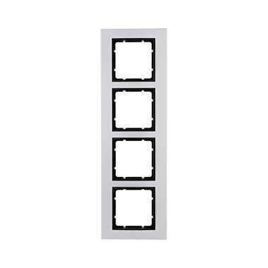 Berker 10146904 Rahmen 4-fach, B.7, Alu/anthrazit