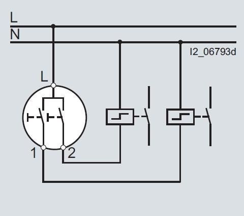 Siemens 5TD2111, Taster 2-fach, 2 Schließer