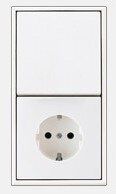 Jung LS1520KIWW Schutzkontakt-Steckdose, 16 A 250 V ~, SAFETY+, Duroplast, Serie LS, alpinweiß