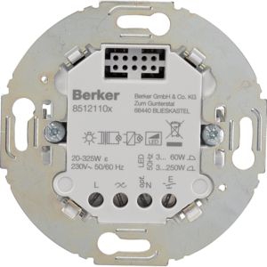 Berker 85121101 Universal Schalteinsatz 1-fach (R,L,C,LED), Tragring rund