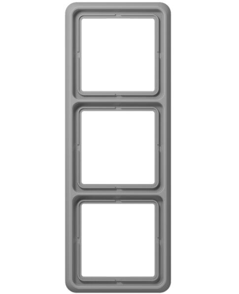 Jung CD583GR Rahmen 3-fach, senkrechte und waagerechte Montage, Duroplast, CD 500, grau