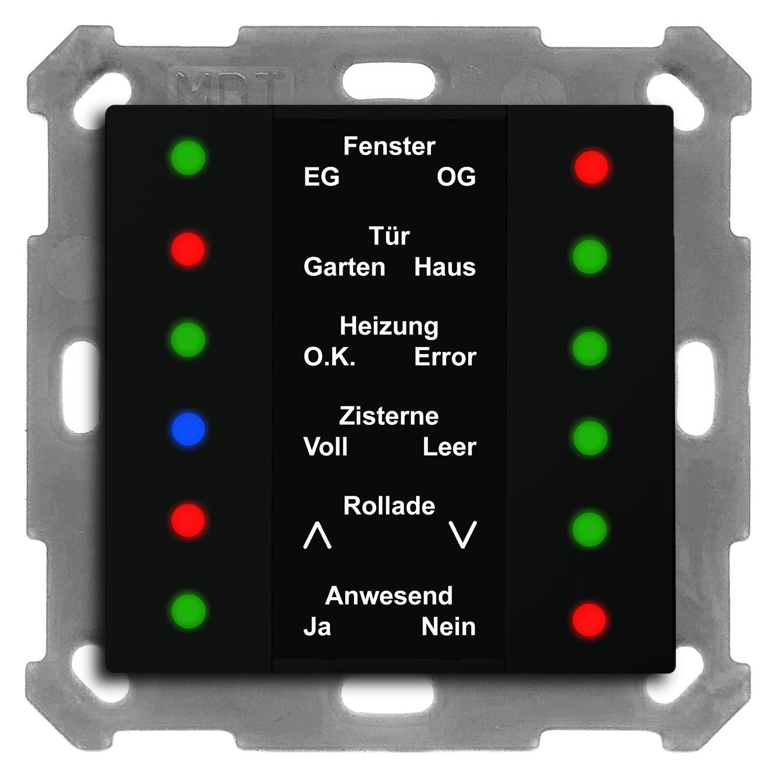 MDT SCN-LED5506.01 KNX LED Anzeige 55, Schwarz matt