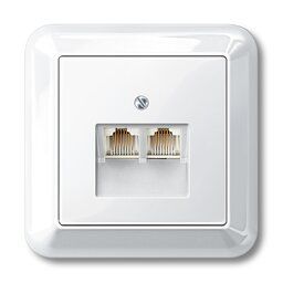 Merten 296119 Zentralplatte für UAE-Einsatz, 2-fach, System M, polarweiß glänzend