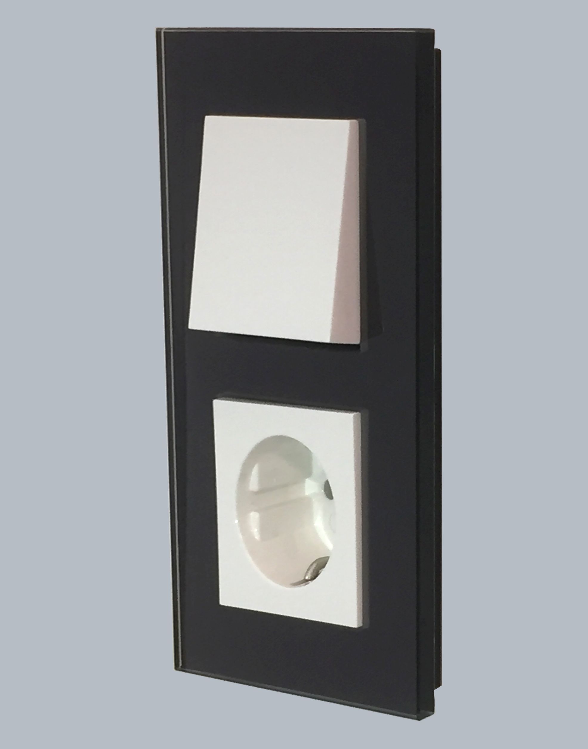 Kopp 405305001 HK07 - Glas-Abdeckrahmen 1-fach, Farbe: schwarz
