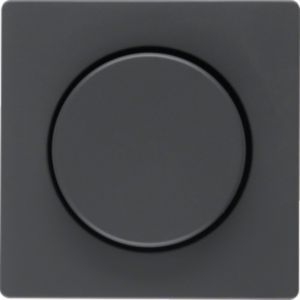 Berker MAN0200723 Zentralstück mit Regulierknopf für Drehdimmer, Q.x, tiefschwarz matt