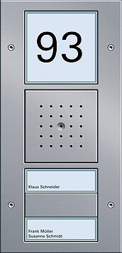 Gira 126165 Türstation 3-fach Unterputz, Gira TX_44, (WG UP) Farbe alu