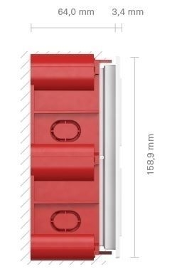 Gira 0213225 Abdeckrahmen 3-fach für flachen Einbau, Gira E2, reinweiß seidenmatt