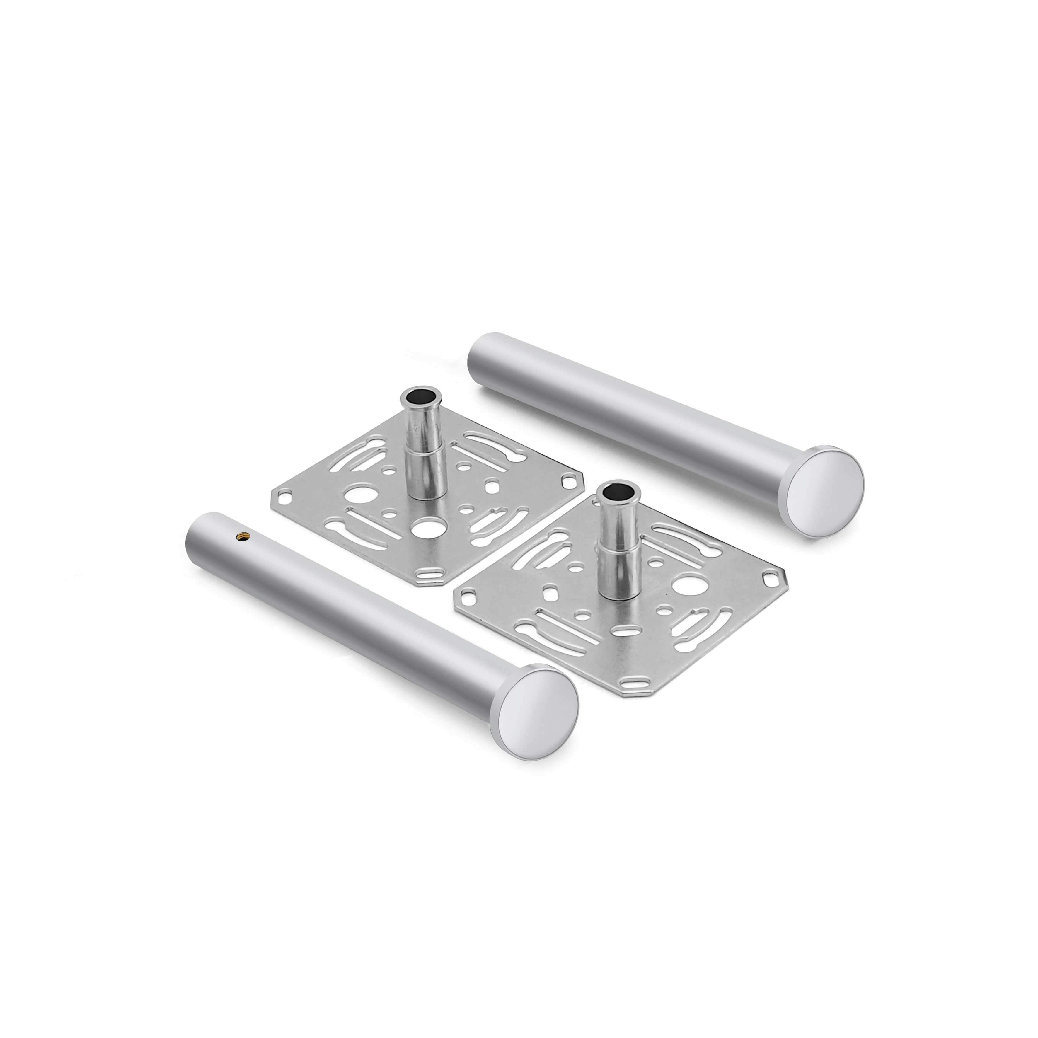 qles RHS0860 Regalhalter 120 mm (2 Stck.), für Merten System-M, Aluminium, edelmatt