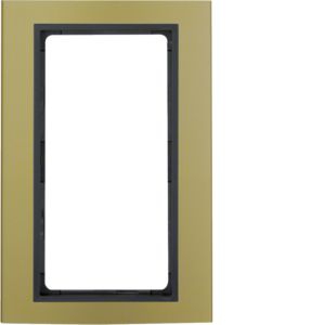 Berker 13093016 Rahmen mit großem Ausschnitt, B.3, Alu gold/anthrazit