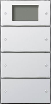 Gira 2043112 Tastsensensor 3 Plus 3-fach (1+2) für KNX, Flächenschalter, reinweiß glänzend