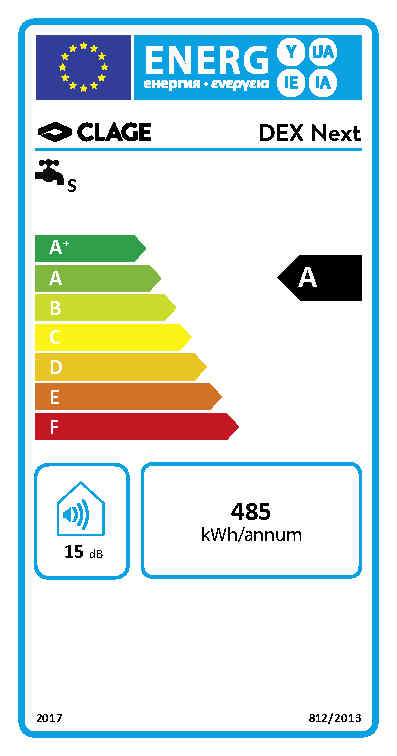 Clage 3200-36400 E-Komfortdurchlauferhitzer, DEX Next, 18/21/24/27 kW, 400 V, weiß