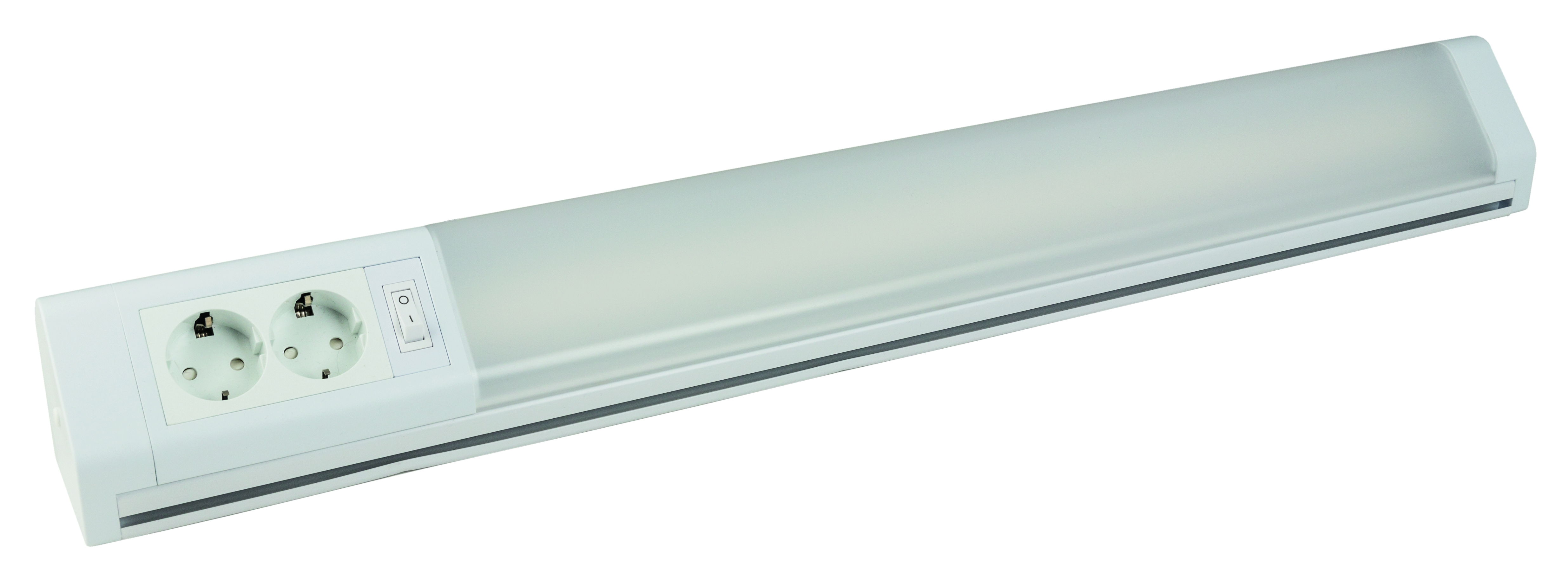 Heitronic 28146 Unterbauleuchte BONN, 15 W,  3000 K, Länge 762 mm, mit 2 Steckdosen