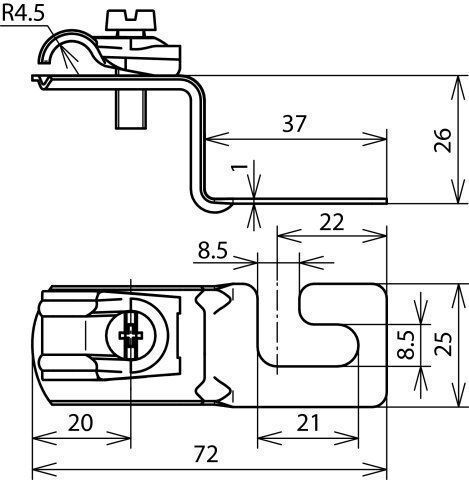 Dehn 202 906 Dachleitungshalter Profil 5/8 Dächer