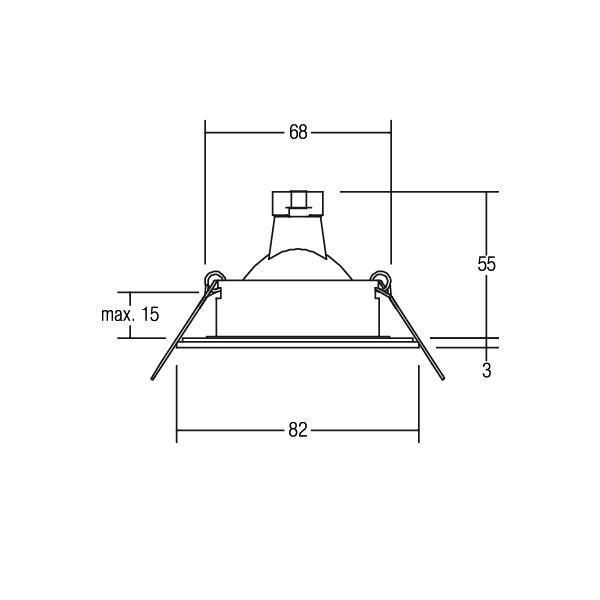 Brumberg 26004220 Einbaudownlight GX5,3 / max. 13 W LED, rund, starr, edelstahl