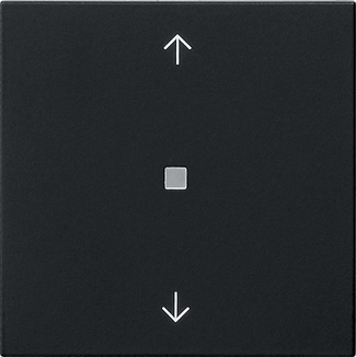 Gira 5105005 RF Bedienaufsatz 1-fach Pfeile KNX, System 55, schwarz matt