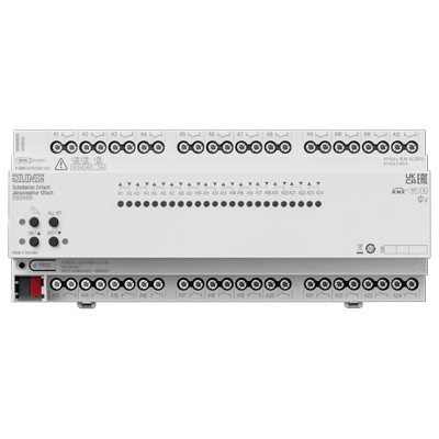 Jung 230241SR KNX Schaltaktor 24-fach, KNX Jalousieaktor 12-fach, Secure