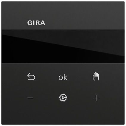 Gira 539374 System 3000 Raumtemperaturregler Display, System 70, schwarz matt (lackiert)