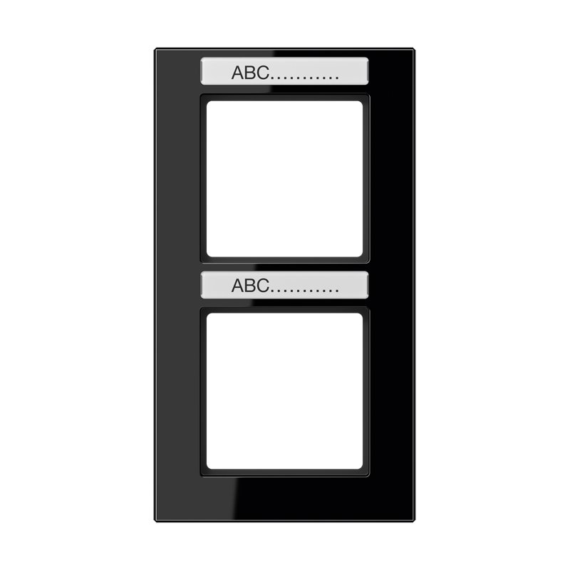Jung AC582BFNASW Rahmen 2-fach, mit Schriftfeld, senkrechte Montage, Thermoplast, A CREATION, schwarz